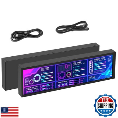 8.8 Inch PC Temperature Display, PC Sensor Panel Display, Computer Temp Monit