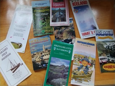 Vintage Iceland EPHEMERA Lot 1990's Maps GUIDES travel Help HOT SPOTS history 