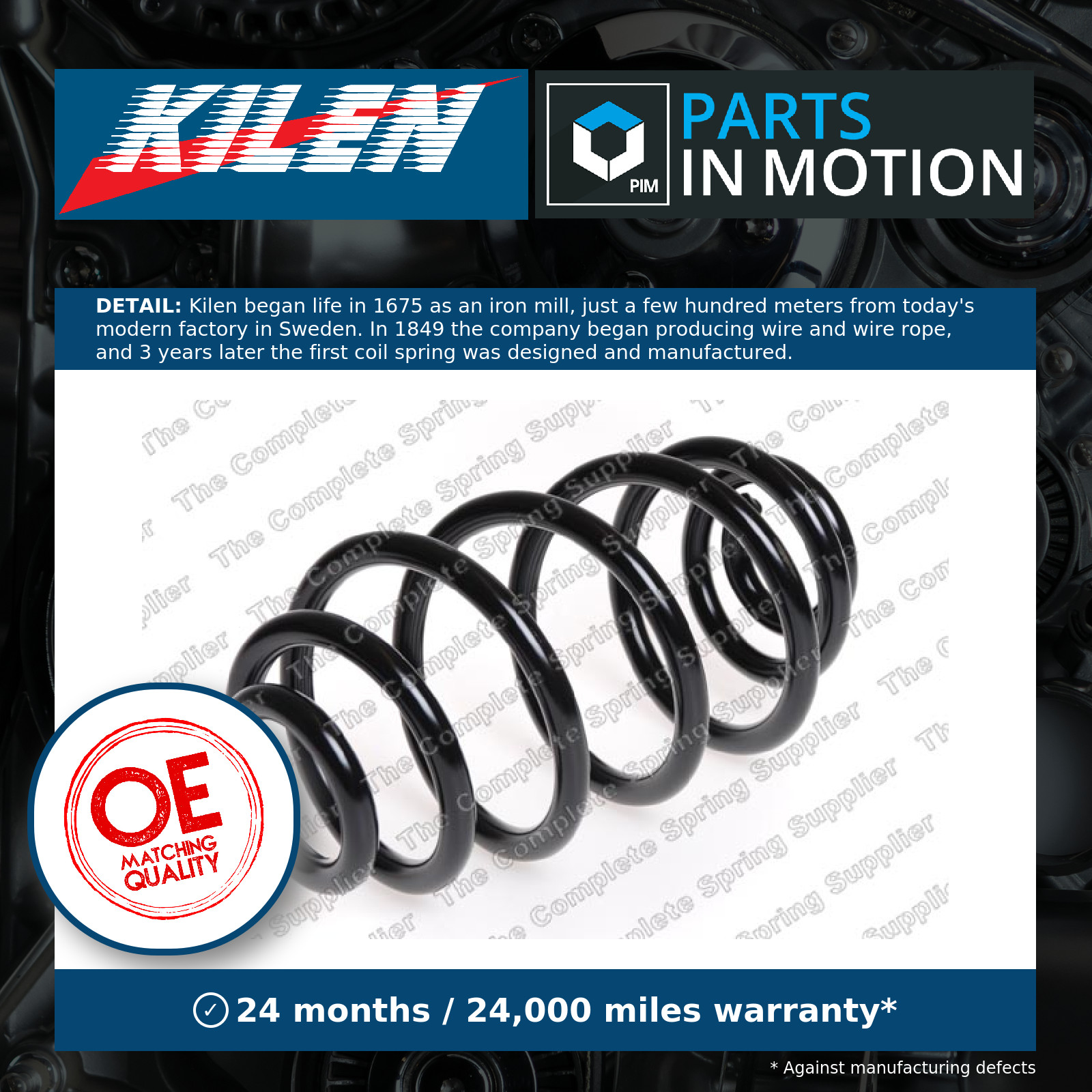 Coil Spring Rear 63018 Kilen Suspension 12759984 12795589 12798996 Quality New