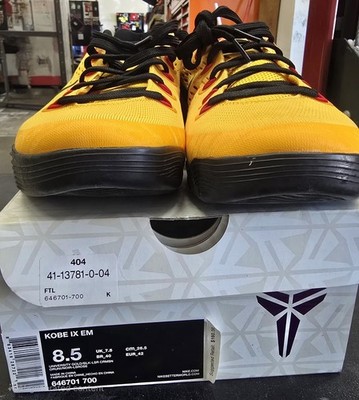 2014 Nike Kobe 9 EM Bruce Lee Ds 646701-700 Og All Size 8.5 Men s Rare