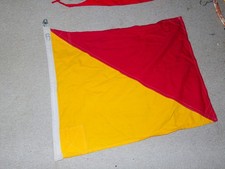 Volksmarine große Signalfahne 60er Jahre NVA Fahne DDR  VM MdI