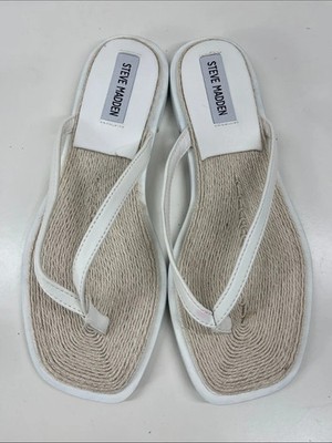 Steve Madden Abela Women's Faux Leather Slip On Flip Flop Sandals Size 7.5