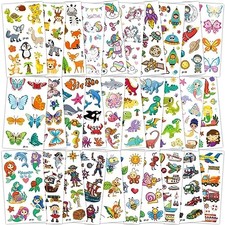 Tattoos for Kids, 300 Mixed Styles Temporary Tattoos Stickers Set for Girls