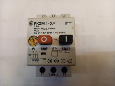Klöckner Moeller Motorschutzschalter PKZM 1    0,24A - 0,4 A , gebraucht ,
