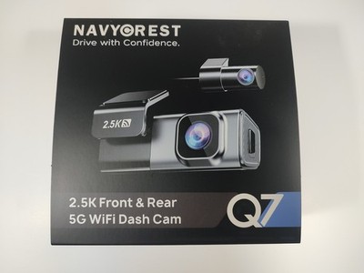 Navycrest Q7 5G WiFi Car Dash Cam, Front and Rear w/ 64GB Card - Open box, NEW!
