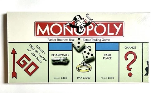Vintage 1985 Parker Brothers MONOPOLY Board Game FACTORY SEALED All Time Classic
