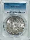 New Listing1891 P Morgan Silver Dollar PCGS MS62 Better Date Morgan