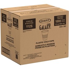 Dart Y12SPK 12 oz. High-Impact Polystyrene Squat Cold Cups 50/PK New
