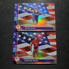 2024 TOPPS CHROME USOP AMERICAN FLAG REFRACTORS SERIAL NUMBERED INSERTS CARDS...