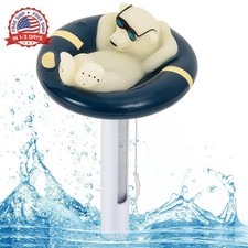 Pool Thermometer Floating Easy Read, Leisurely Polar Bear Water Thermometer for