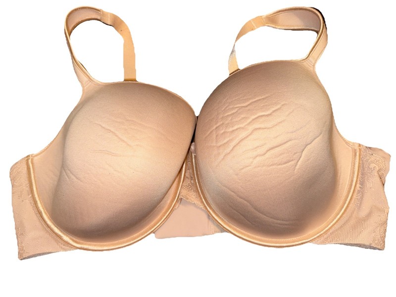 Torrid Curve Women Bra 42D Beige T Shirt Underwired Strap Adjustable