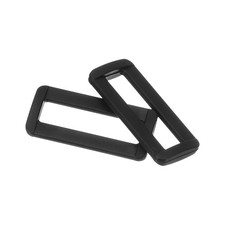 6Pcs 1-1/2" Plastic Rectangle Rings Webbing Belts Buckle Slide Loop Black
