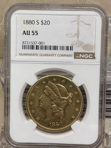 1880-S Liberty Double Eagle — photo from the most recent tracked eBay sale