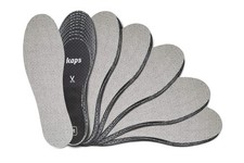 6 Pair Pack Anti Odour Shoe Insoles Set with Odor Eating Charcoal, Shoe Inser...