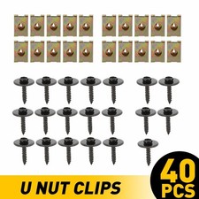 20x U Clip 20x Screw For Bmw Speed Fastener Undertray Sheet Nut Hex Metal Fixing 20x U Clip 20x Screw For Bmw Speed Fastener Undertray Sheet Nut Hex Metal Fixing
