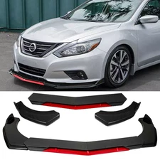 For Nissan Altima Front Bumper Lip Spoiler Splitter Body Kit Carbon Fiber Red