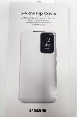 SAMSUNG GALAXY S22 S-VIEW FLIP COVER SMART CLEAR VIEW CASE Black