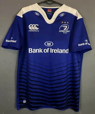 CANTERBURY MEN'S RUGBY UNION LEINSTER 2015/2017 HOME SHIRT JERSEY MAILLOT SIZE L