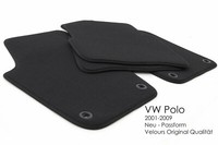 Neu FußMatten Passend FüR VW Polo 9N GTI Velours Automatten + Clips 4X Schwarz