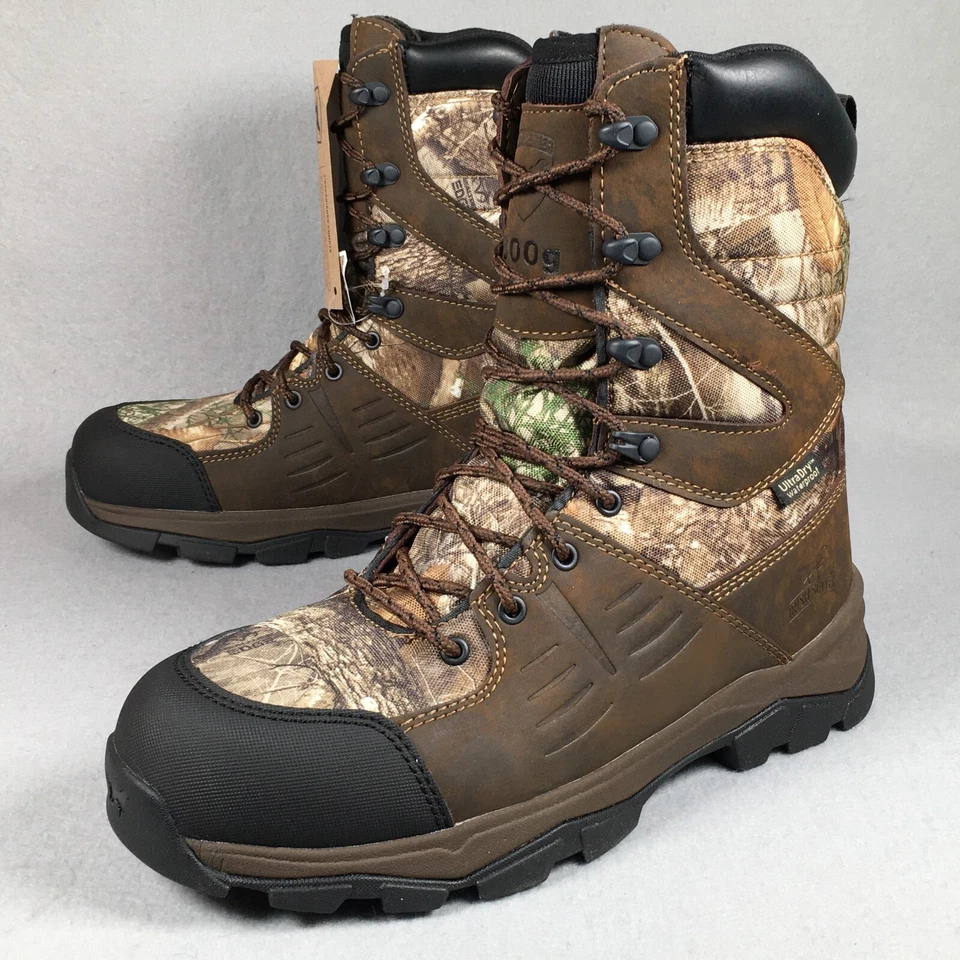 Irish Setter Terrain Boots Mens 8 D Camo Leather Insulated Hunting 10-Inch $185 - Image 3 of 4
