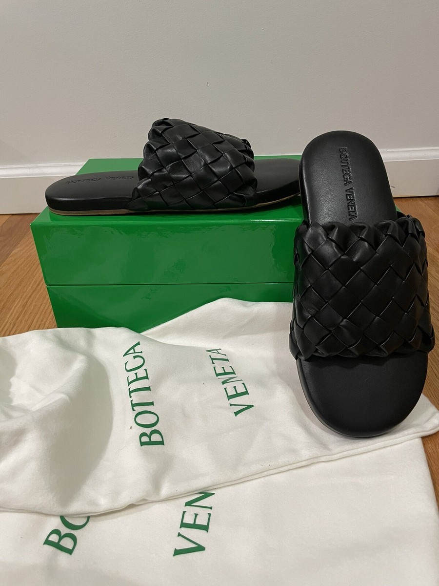 Bottega Veneta| Men's Intrecciato Leather Sandals| Black Bottega Veneta| Men's Intrecciato Leather Sandals| Black