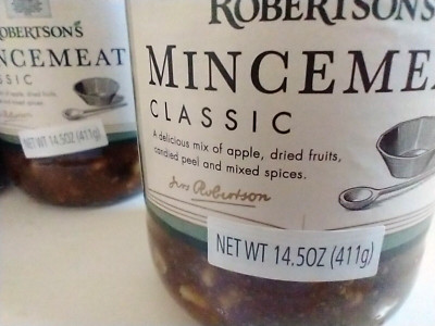 Mincemeat Robertson's Classic, 411g, BB 7/26, Lot of 2