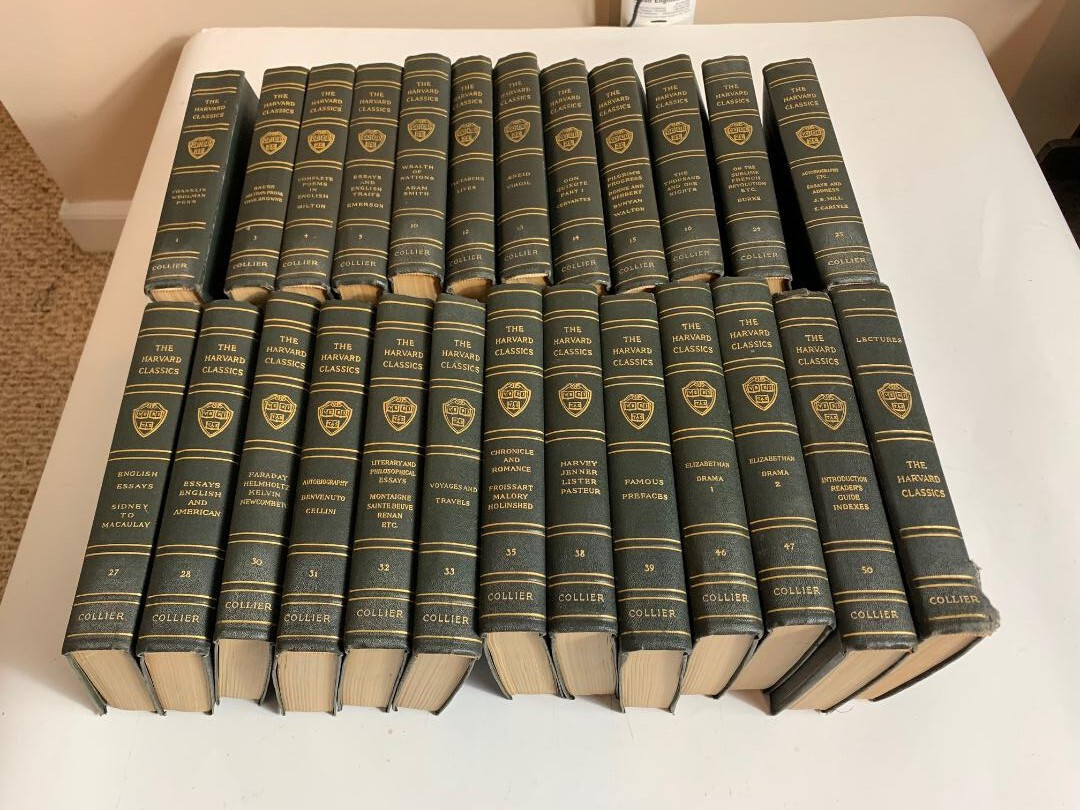 THE HARVARD CLASSICS First Edition InComplete 25 Book Set 1909
