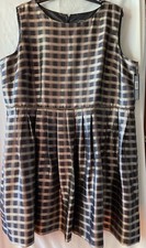 TAHARI, ARTHUR S LEVINE, WOMEN'S 24W PLAID DRESS, SLEEVELESS, NEW $178 TAGS