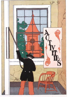 1925 Washington & Lee Calyx Original Page Activities  Section Illustration