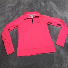 Victorias Secret PINK Sweater Womens XS Pullover 1/4 Zip Running Thumb Holes