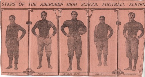 1907 Aberdeen High School Washington Football Stars ritaglio giornale originale - Foto 1 di 2