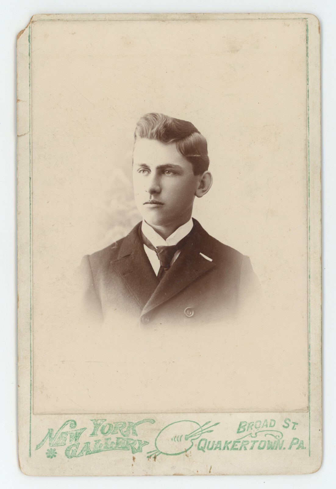 Antique Circa 1880s Card Handsome Young Man in Dapper Suit