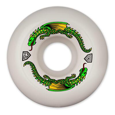 Powell Peralta Dragon Formula Skateboard Wheels, White, 54mm x