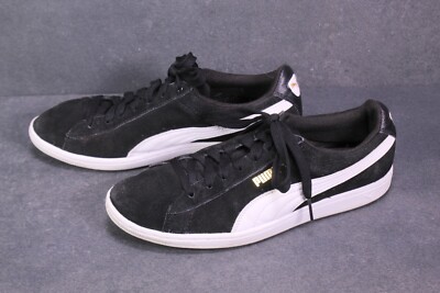 Puma Sneaker Vikky Damen Sportschuhe Gr. 38 Leder Wildleder schwarz weiß SB1700 