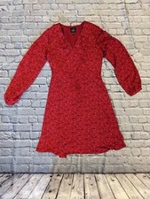Adrianna Papell long sleeve Red Women's Dress Size 12