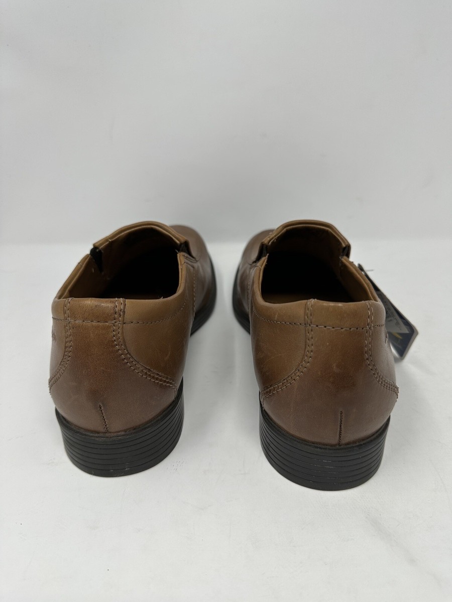 Clarks Whiddon Step Loafer Leather Slip on Dark Tan Formal  display picture 2