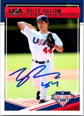 2018 Panini USA Baseball Stars & Stripes #19 Ryley Gilliam In-Person Auto!