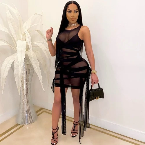 Sheer bandage dress cheap
