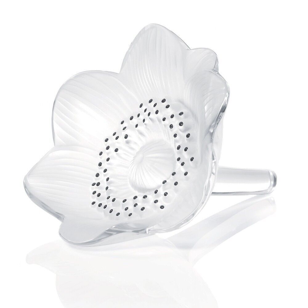 NEW LALIQUE CRYSTAL ANEMONE FLOWER CLEAR FIGURINE #1161400 BRAND