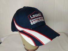 Lowes Commercial Services Adult Mens Baseball Cap Hat Navy Blue Red White New