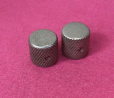 Aged Flat Knobs 2 For Telecaster Guitar/Bass - Nickel Relic