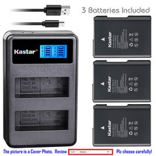 Kastar Battery LCD Dual Charger for Nikon EN-EL14 MH-24 Nikon D3400 DSLR Camera