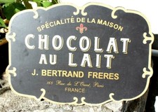 joli réplique d une ancienne plaque publicitaire chocolat au lait 