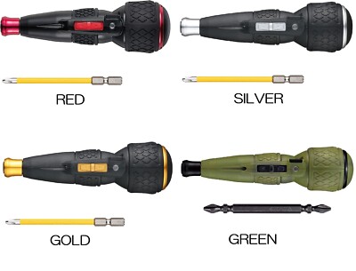 Vessel 220USB-1 Ball Grip Electric Driver Plus USB Charge red  Gold Pre Green