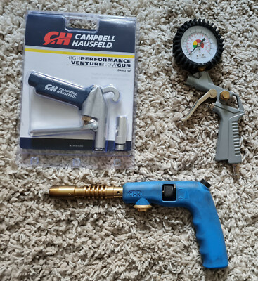 3x CH Campbell Hausfeld Venturi Blow Gun + CFH Lötbrenner + Druckluftpistole Set