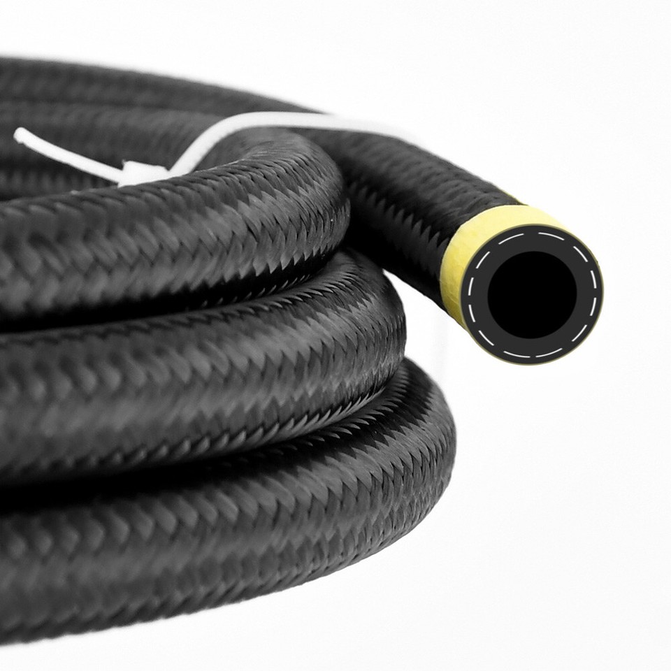 6AN Braided Fuel Line Hose 6AN Nylon Braided 0.34" Tube Size Diesel Fuels, eBay