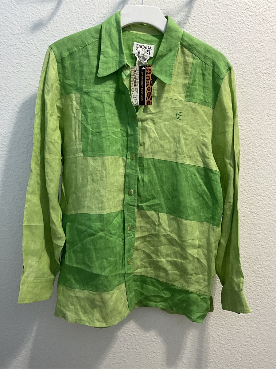 Chemisier Escada En Lin - Taille 36 (US 6) - Jaune - Occasion Excellent état