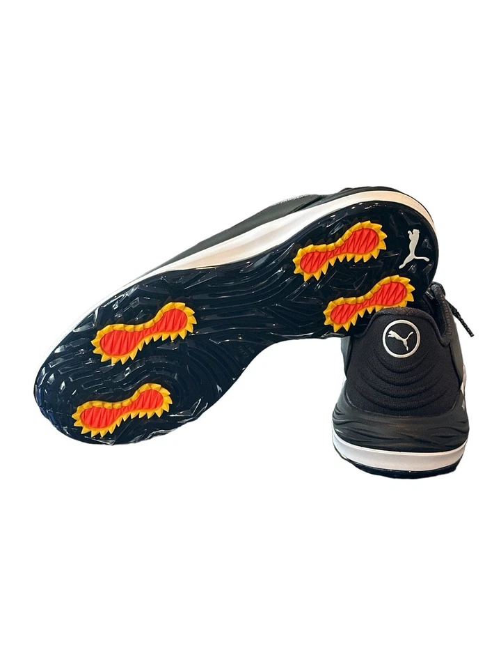 NUEVOS zapatos de golf impermeables PUMA PHANTOMCAT NITRO™ ~ negros/plateados/amarillos ~ para hombre 12 Foto 3 de 4