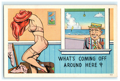 What's Coming off Around here? Risque Woman Romanic Comical