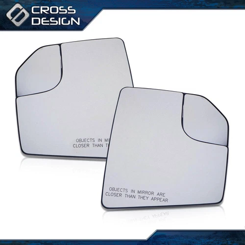 Left & Right Side View Manual Mirror Glass Fits For 2015-2018 Ford F-150 Pickup